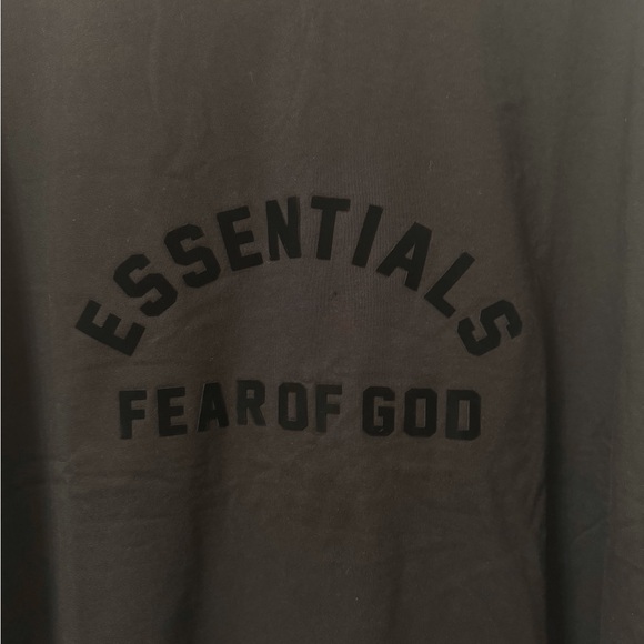 NWT FEAR OF GOD ESSENTIALS Black Bonded T-Shirt - M - Picture 4 of 9